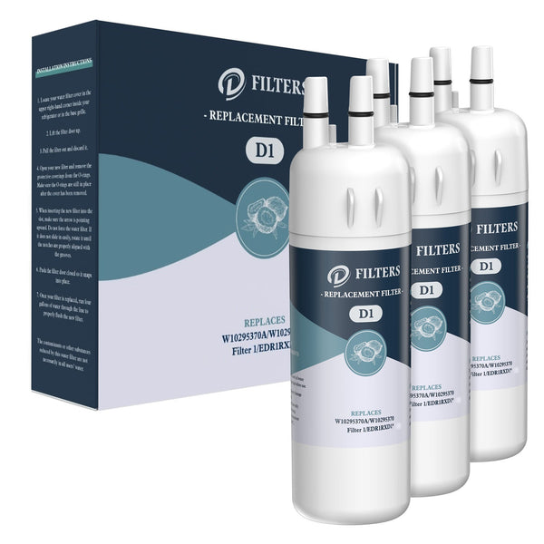 3pk 46-9081 Water Filter, Replace EDR1RXD1 W10295370A Refrigerator Filter by DFilters, 3 Pack